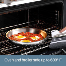 Load image into Gallery viewer, Durable 10-Inch Stainless Steel Fry Pan with Lid - Dishwasher Safe &amp; Easy Care