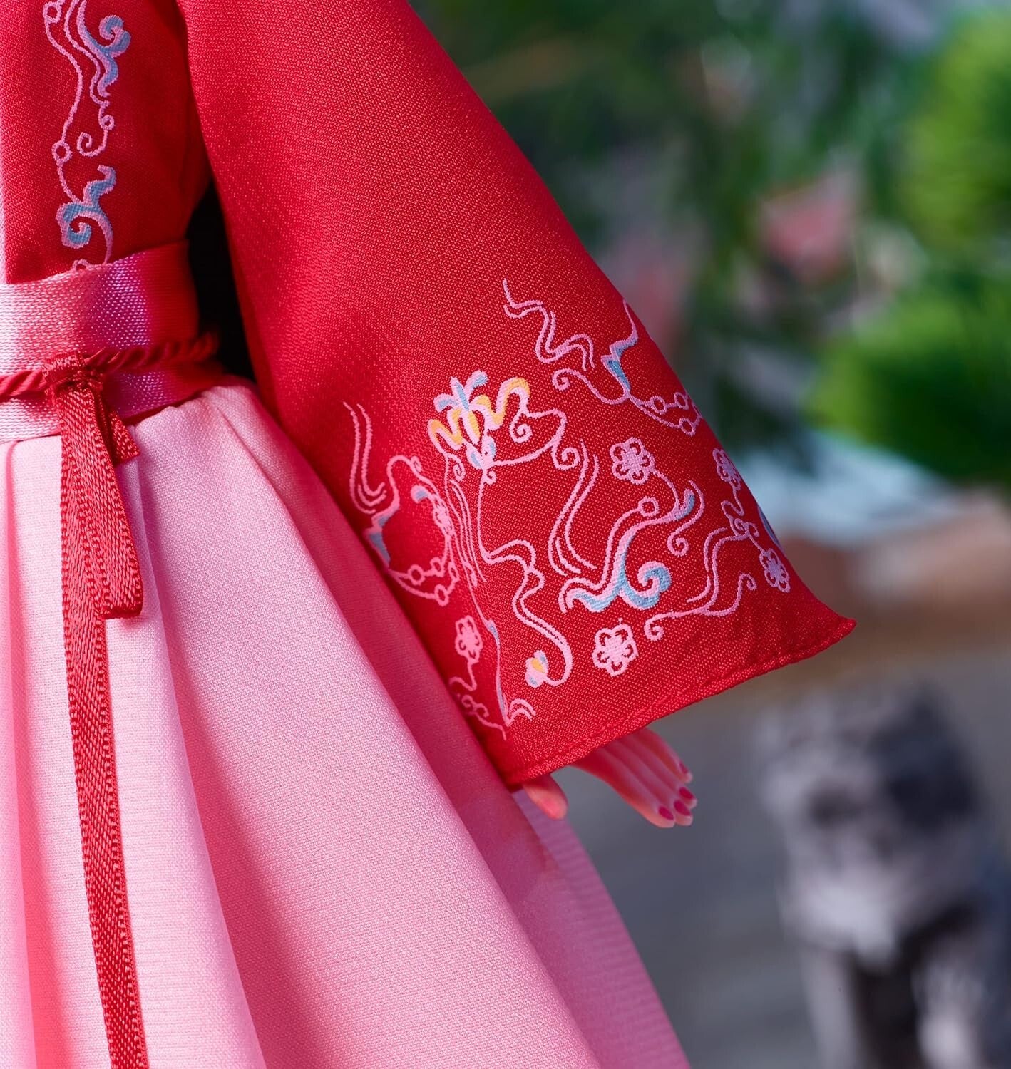 14-Inch Lunar New Year Doll with Plum Blossom Design – Perfect for Celebrations