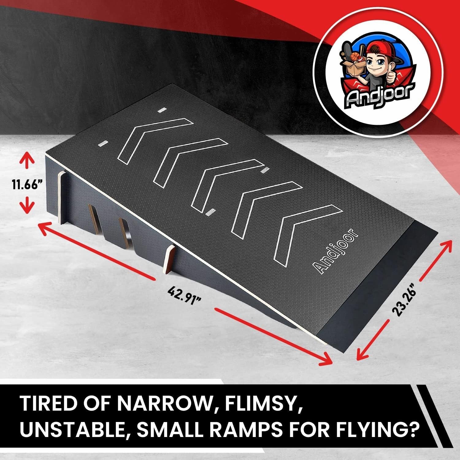 Sturdy Wood Skate Ramp - Multi-Use Design for Scooters, RC Cars, and More!