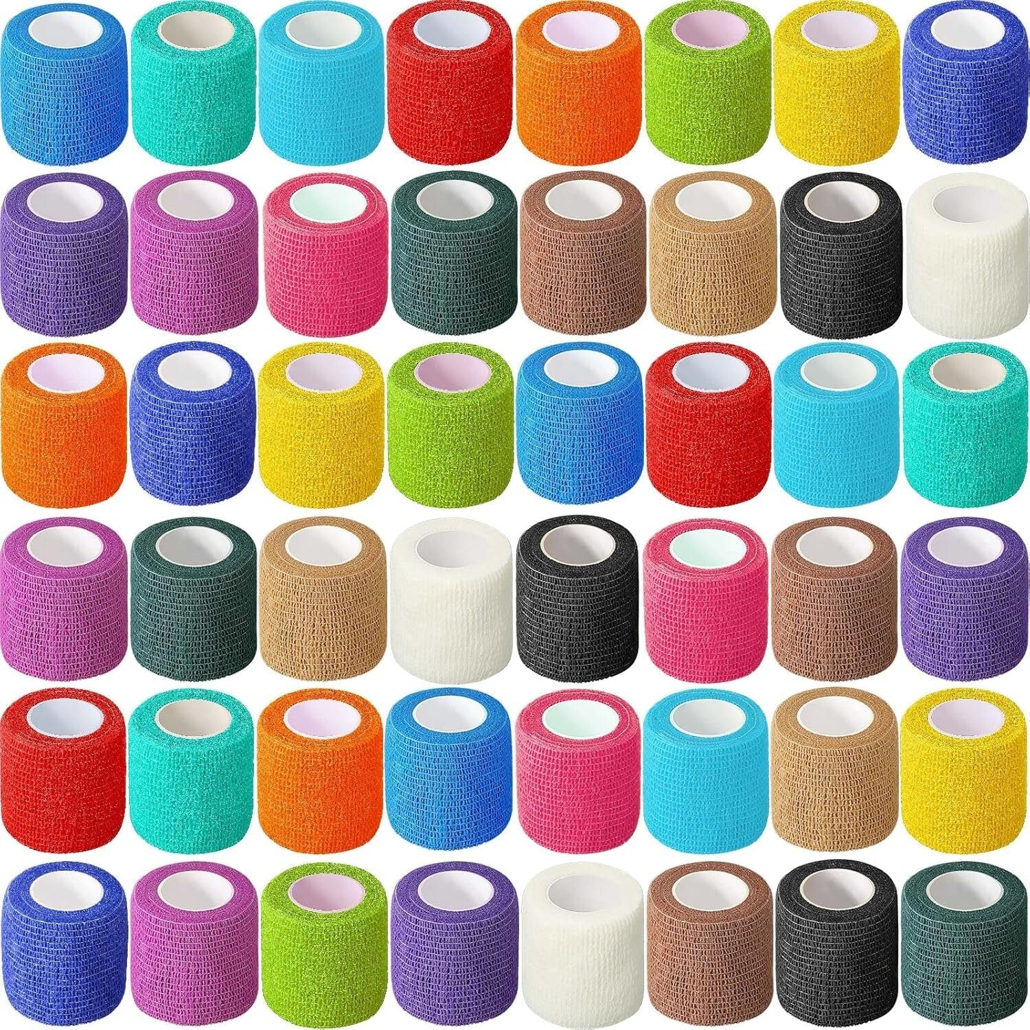 Durable 96 Pack Self-Adhesive Bandage Wraps - Perfect for Sports and Recovery