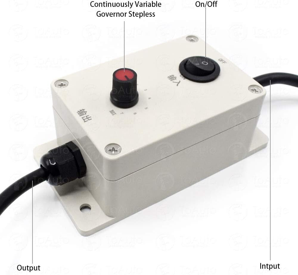 Adjustable AC Motor Speed Controller for Concrete Vibrators - Lightweight Design