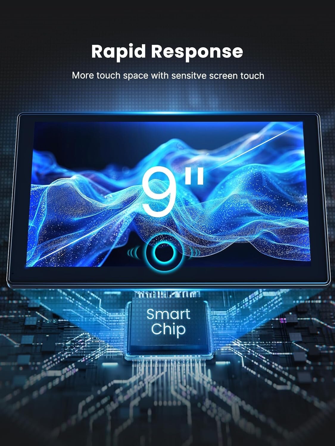 9-Inch Touchscreen Carplay Screen & Dash Cam - Seamless Smartphone Integration