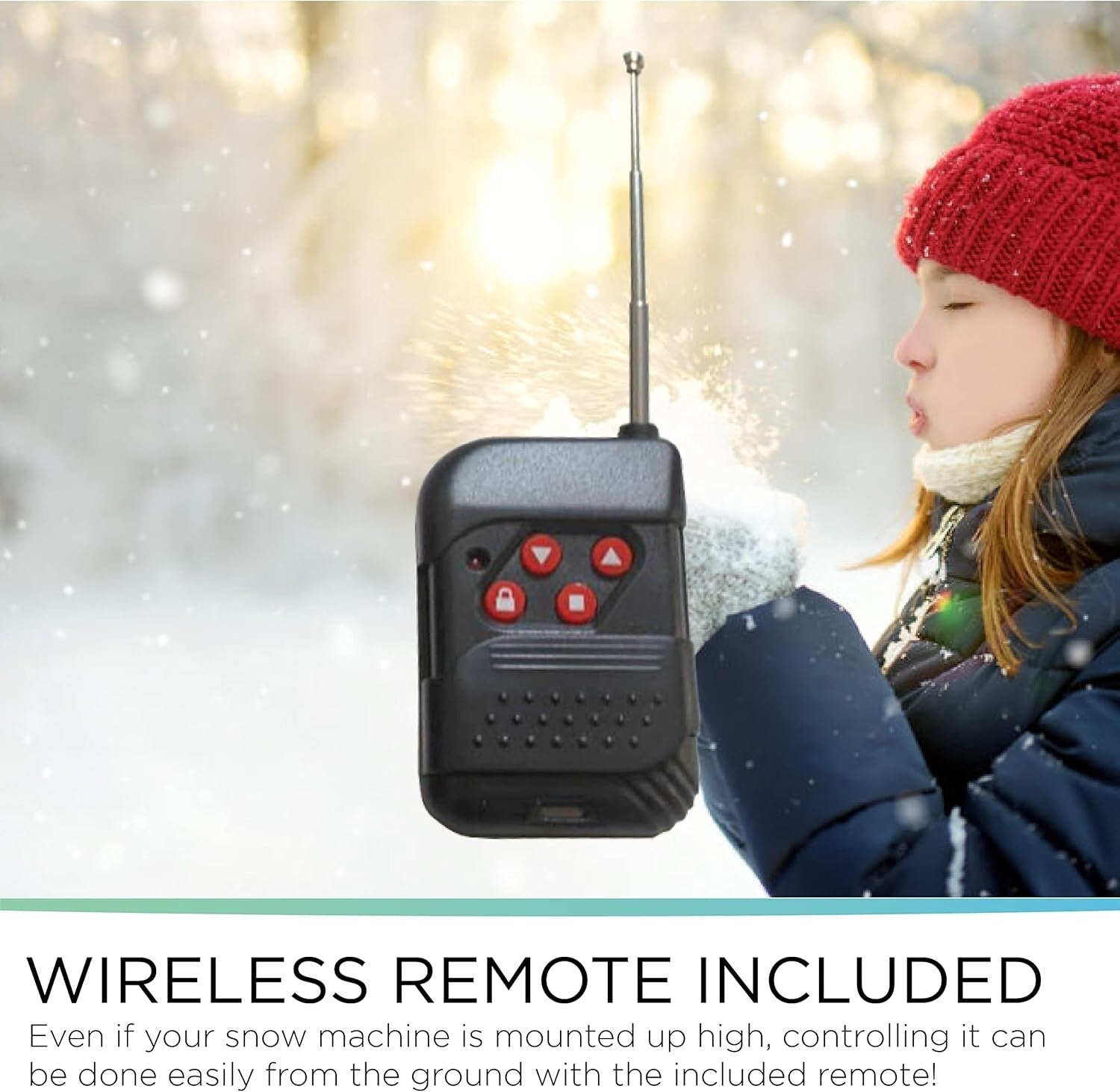 Indoor/Outdoor Snow Making Machine with Remote Control and Realistic Effects