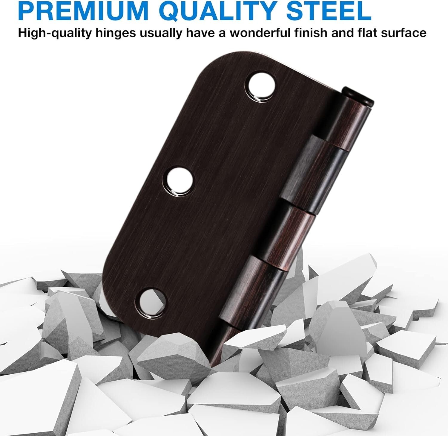 Premium 3.5-Inch Oil Rubbed Bronze Hinges - Ideal for Doors & Windows, 30 Pack