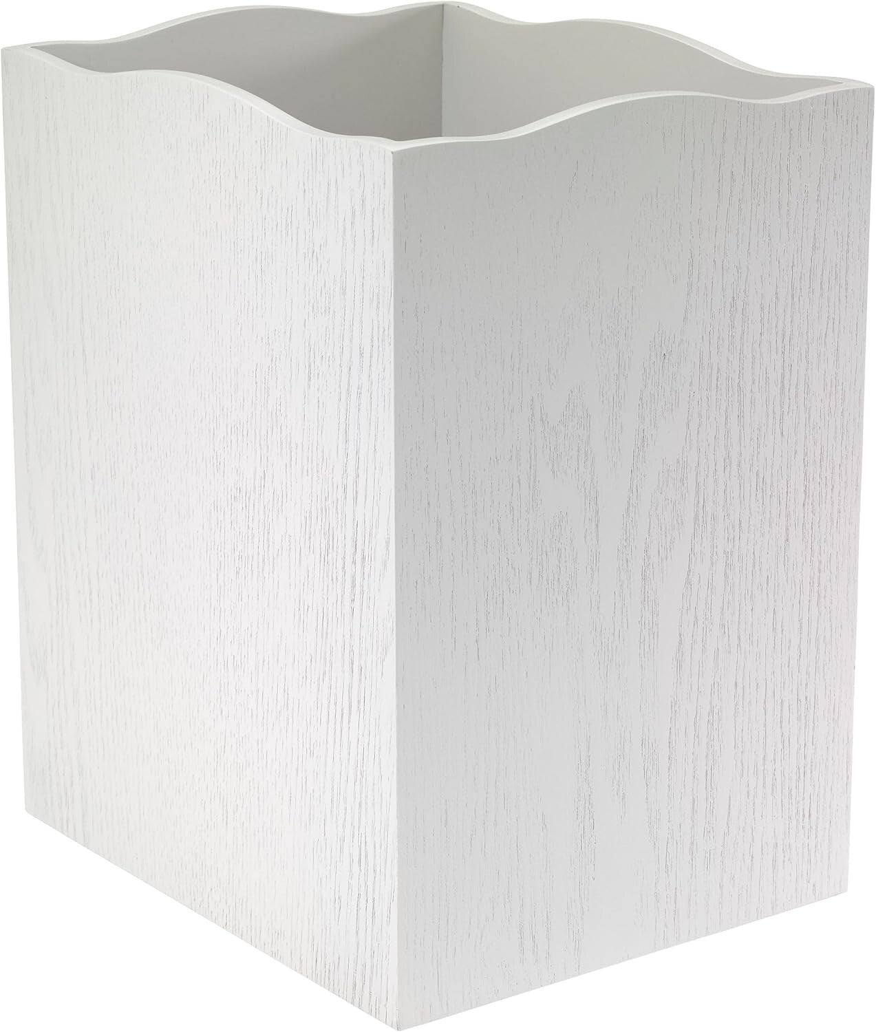 Hand-Painted Resin Trash Can with Nautical Design - Beach Home Essential