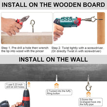 Load image into Gallery viewer, Multi-Purpose Swivel Hooks for String Lights - 100 Rust-Resistant Copper Hooks