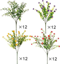 Load image into Gallery viewer, 48 Bundles UV Resistant Artificial Flowers for Vibrant Indoor/Outdoor Decor
