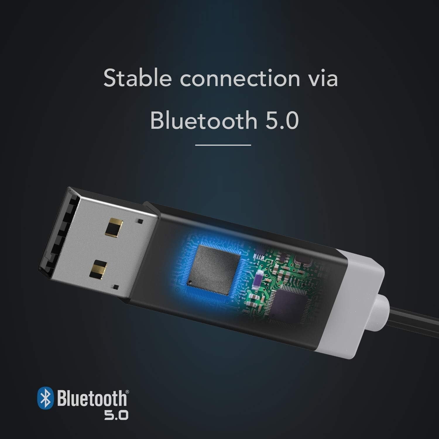 Bluetooth 5.0 LDAC Receiver for High-Resolution Audio - No Charging Required