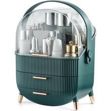 Load image into Gallery viewer, Stylish Oval Makeup Organizer with Non-Slip Feet - Ideal for Bathroom Counters
