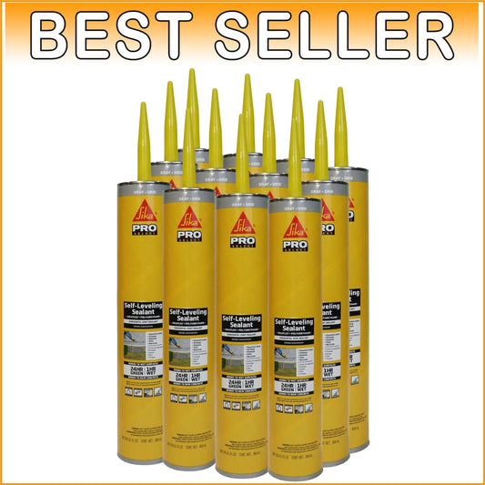 29 Oz Gray Waterproof Self-Leveling Sealant - 12 Pack for Indoor/Outdoor Use