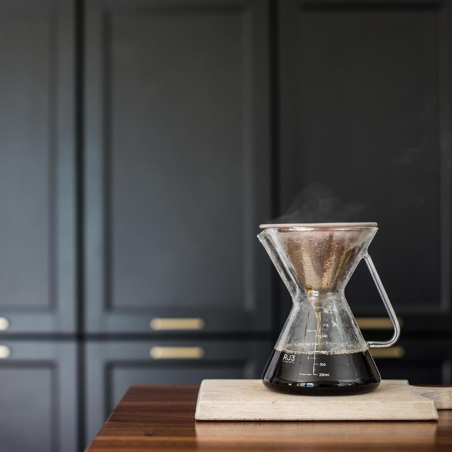 17oz Pour Over Coffee Maker with Stainless Steel Filter & Precision Measuring...