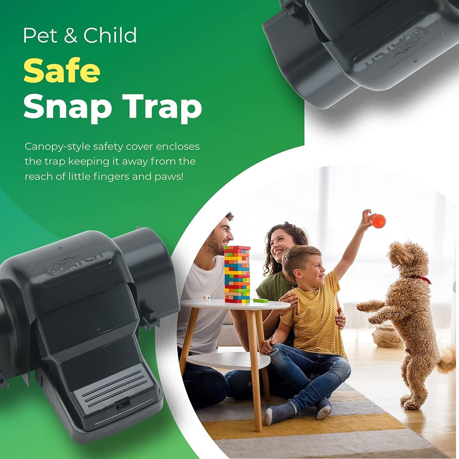 Effective 4 Count Rat Traps - Hands-Free, Safe Rodent Control for Home & Garden