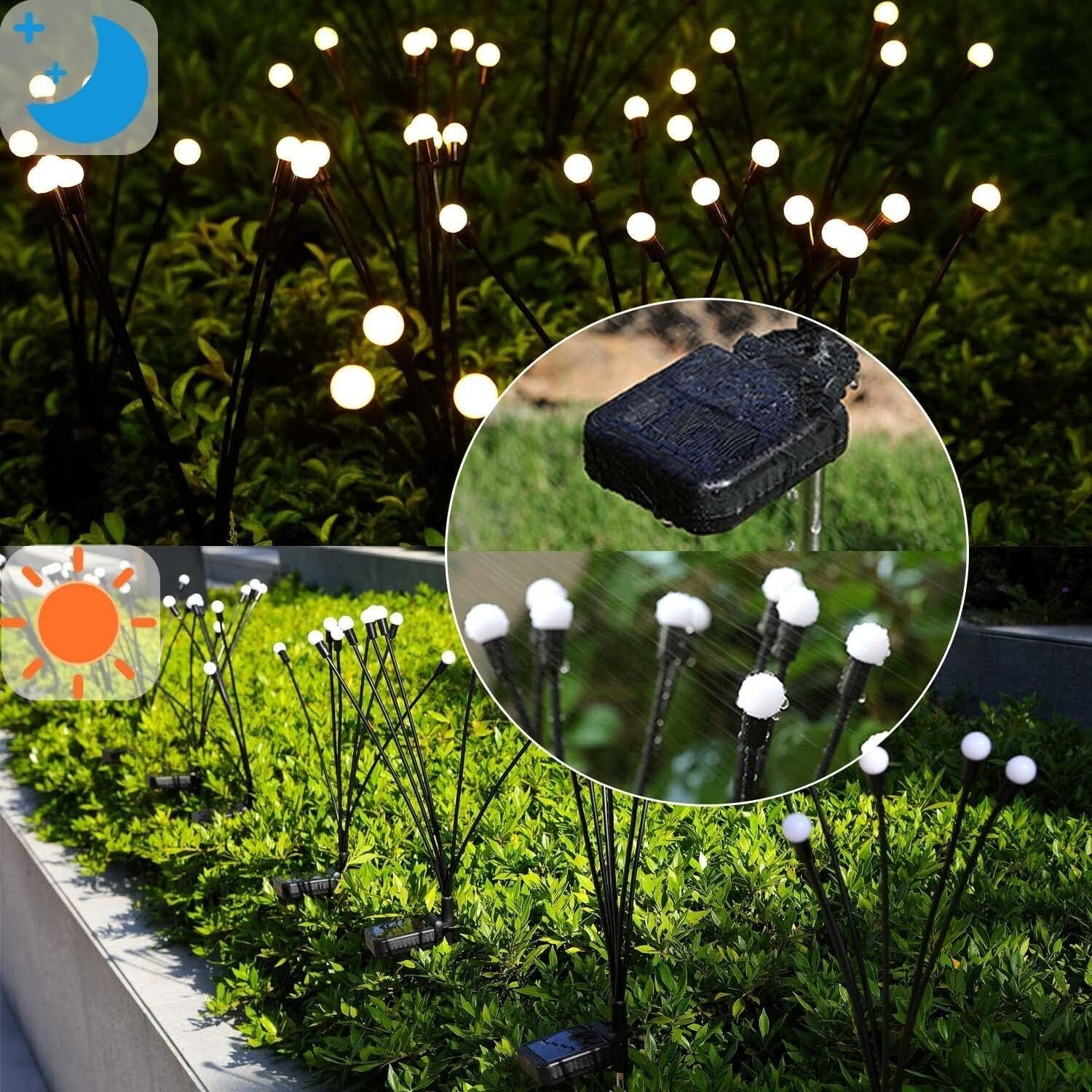 Elegant Solar Firefly Lights - 6 Pack 36 LEDs for Stunning Outdoor Displays