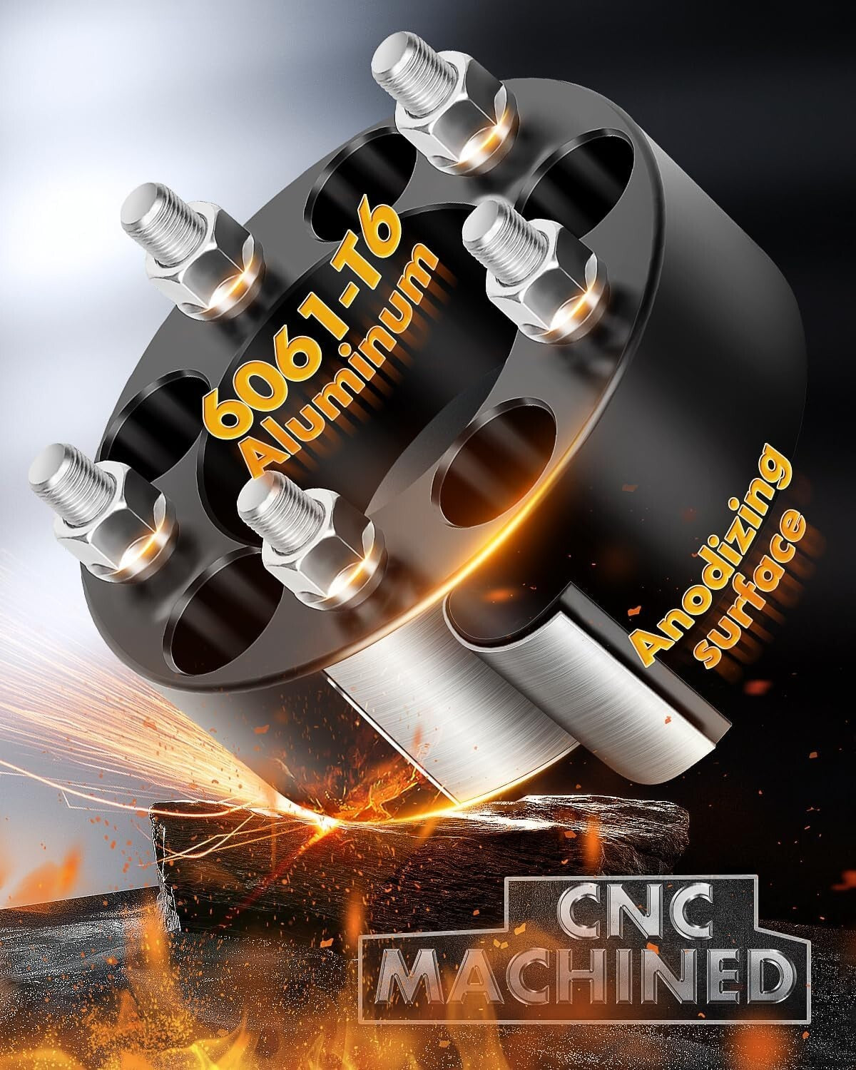 2" Aluminum Wheel Spacers - Fit for Cherokee & Mustang - Improve Stability