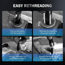 Load image into Gallery viewer, Heavy-Duty Thread Repair Kit with 5 SAE &amp; Metric Sizes - Portable &amp; Effective