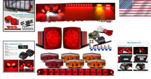 Load image into Gallery viewer, Submersible LED Trailer Light Kit with Square Tail &amp; Side Marker Lights, Unde...