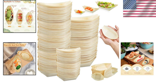 Versatile 500 Count Bamboo Plates - Perfect Boat Plates for Catering & Parties