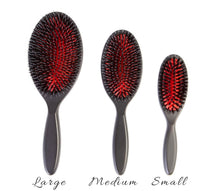 Load image into Gallery viewer, Handmade German Hair Brush: Oval with Wild Boar Bristles for Smooth, Shiny Hair