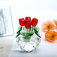 Load image into Gallery viewer, Timeless Red Rose Glass Ornament - Perfect for Weddings, Birthdays &amp; Christmas