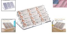 Load image into Gallery viewer, Elegant 12-Slot Acrylic Business Card Holder - Displays 600 Cards on Your Desk