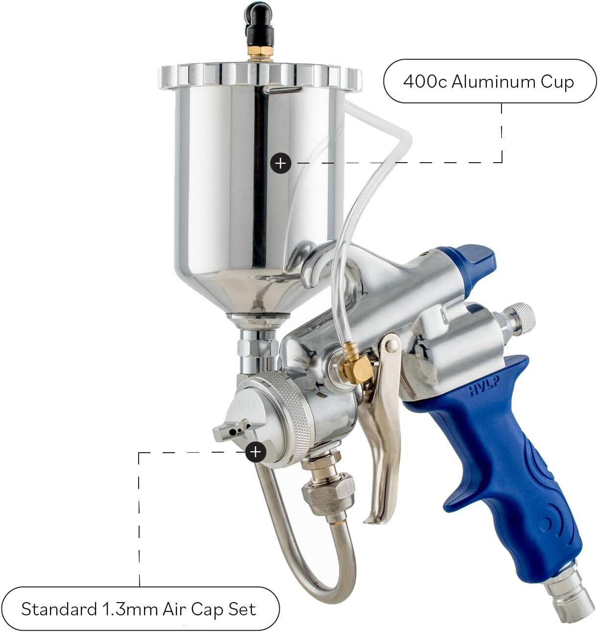 Semi-PRO 2 Gravity HVLP Spray Gun System with Lightweight Design & Accessories