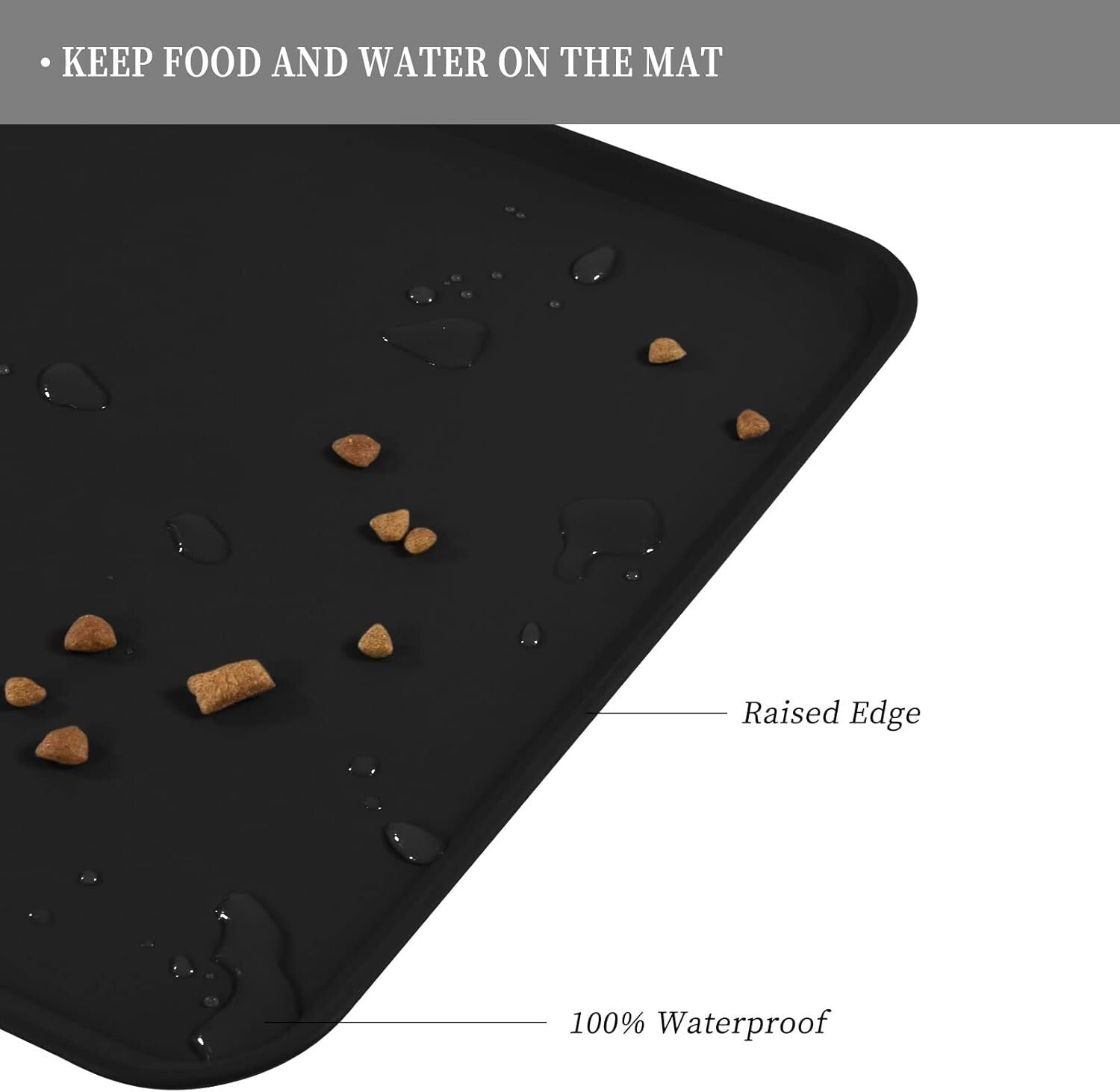 Premium Silicone Pet Feeding Mat - 32" x 24" for Pet Comfort & Cleanliness
