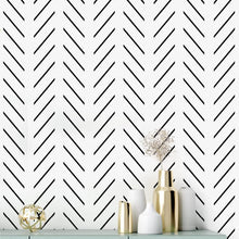 Load image into Gallery viewer, 72.65 Sq.ft Modern Black &amp; White Peel and Stick Wallpaper for Versatile Décor