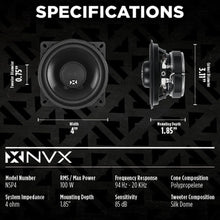 Load image into Gallery viewer, Durable 300W 4-Inch Coaxial Car Speakers - Easy Install for Ultimate Sound