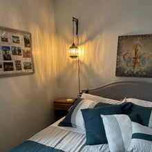 Load image into Gallery viewer, Industrial Boho Black Hanging Lamp with Dimmable Feature - Perfect for Any Room