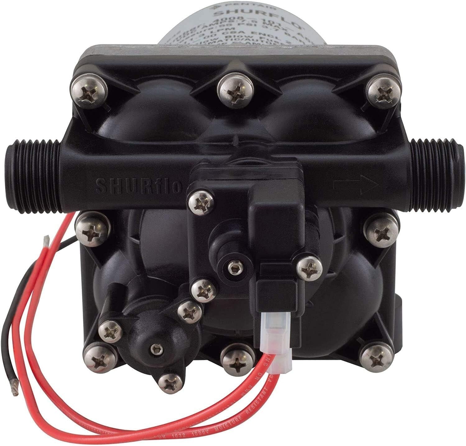 Compact 12V Water Pump for RVs - 3 GPM Flow Rate with Noise Reduction