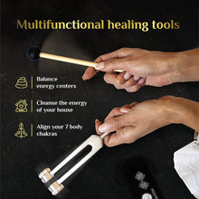 Load image into Gallery viewer, Travel-Friendly Healing Tuning Forks for Reiki &amp; Meditation - Complete Kit