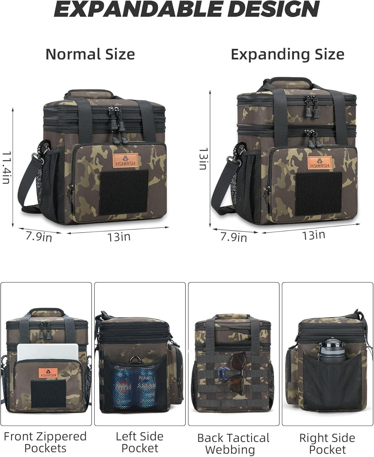 All-in-One Insulated Cooler Bag for Work and Outdoor Adventures - 22L Capacity