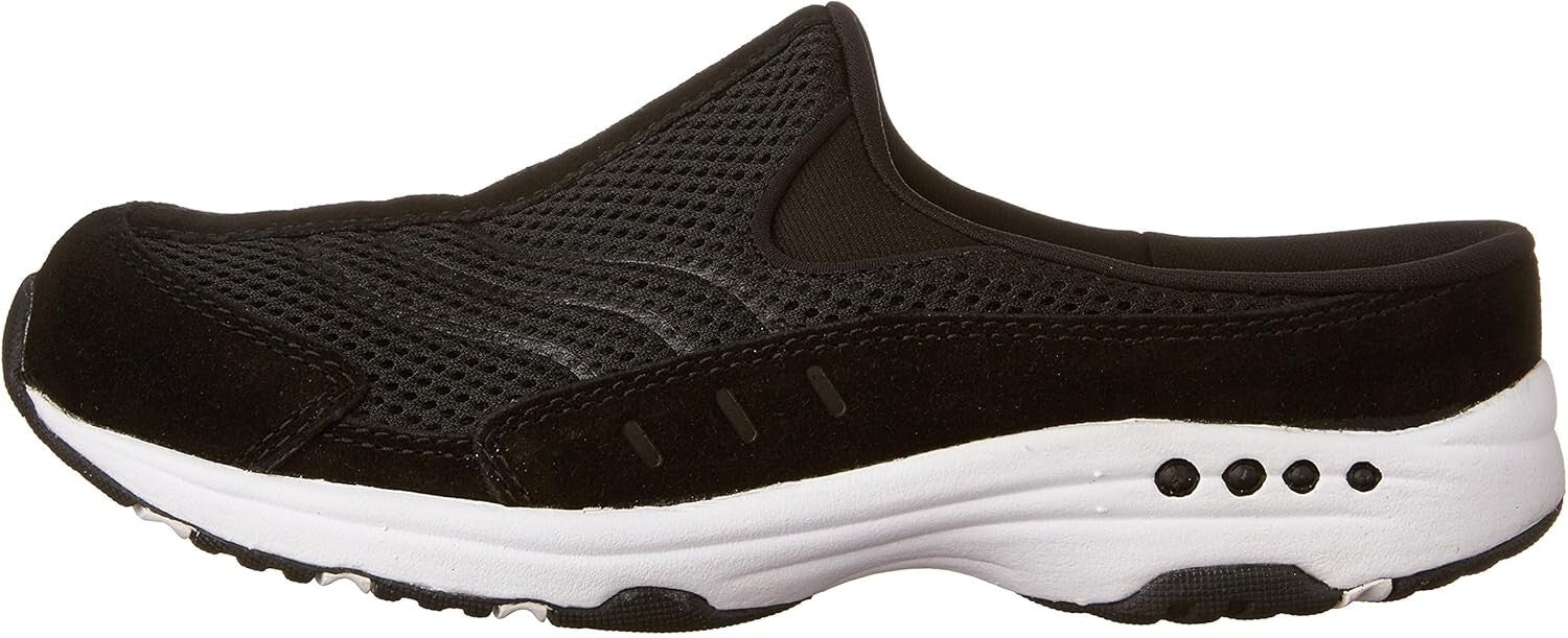 Orthotic-Friendly Women's Black Suede Slip-On Mules for All-Day Comfort