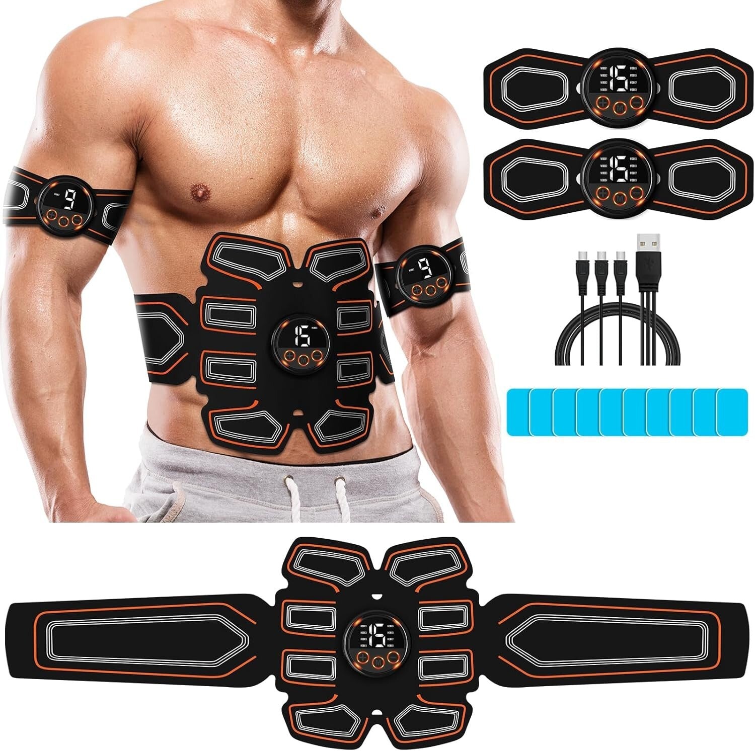 Adjustable ABS Stimulator Abdominal Toning Belt for Men and Women - BFB-11