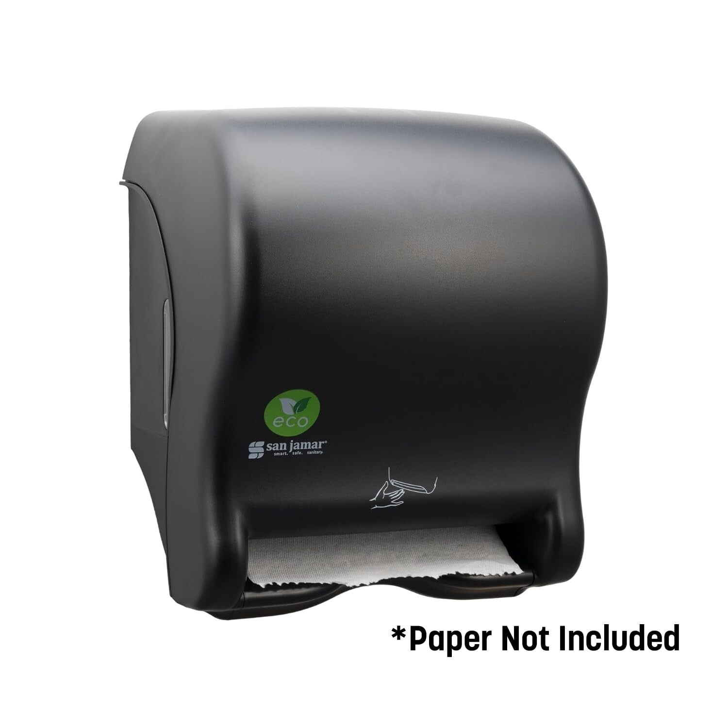 Sustainable Black Electronic Paper Towel Dispenser with Universal Roll Capacity