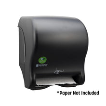 Load image into Gallery viewer, Sustainable Black Electronic Paper Towel Dispenser with Universal Roll Capacity