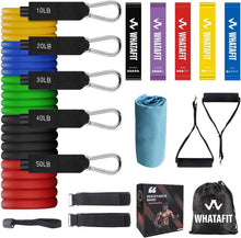 Load image into Gallery viewer, Adjustable Resistance Bands Set with Handles - 10-150 lbs Portable Gym Equipment