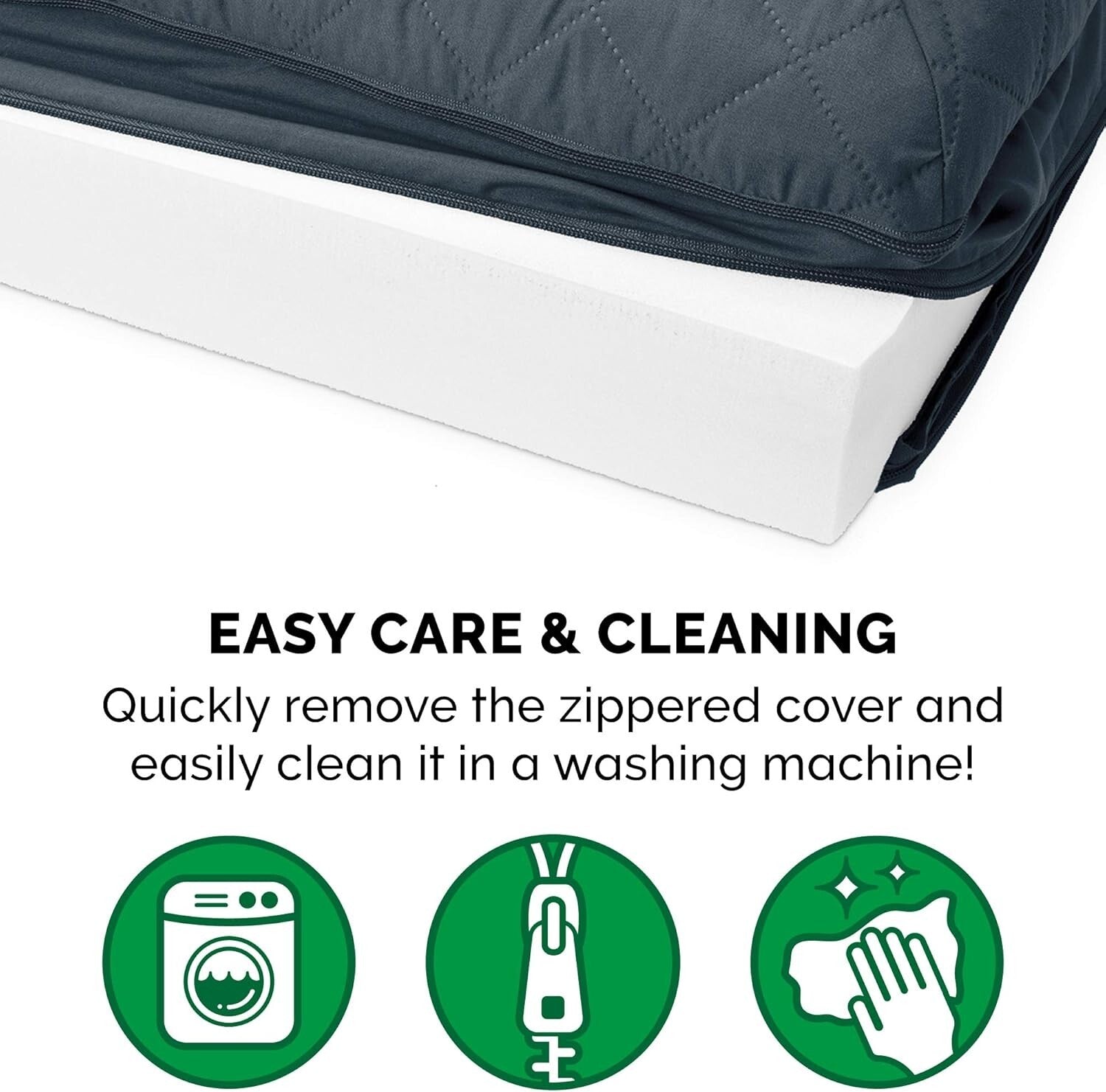 Supportive Quilted Orthopedic Dog Couch for Large Dogs - Machine Washable Cover