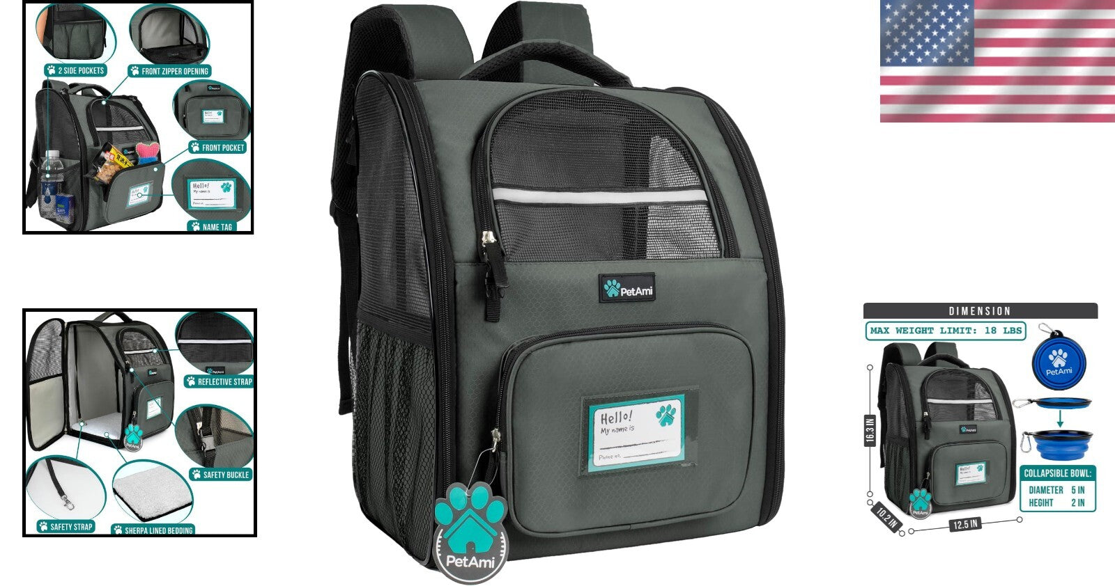 Large Capacity Cat Carrier Backpack - Ideal for Traveling and Hiking Adventures