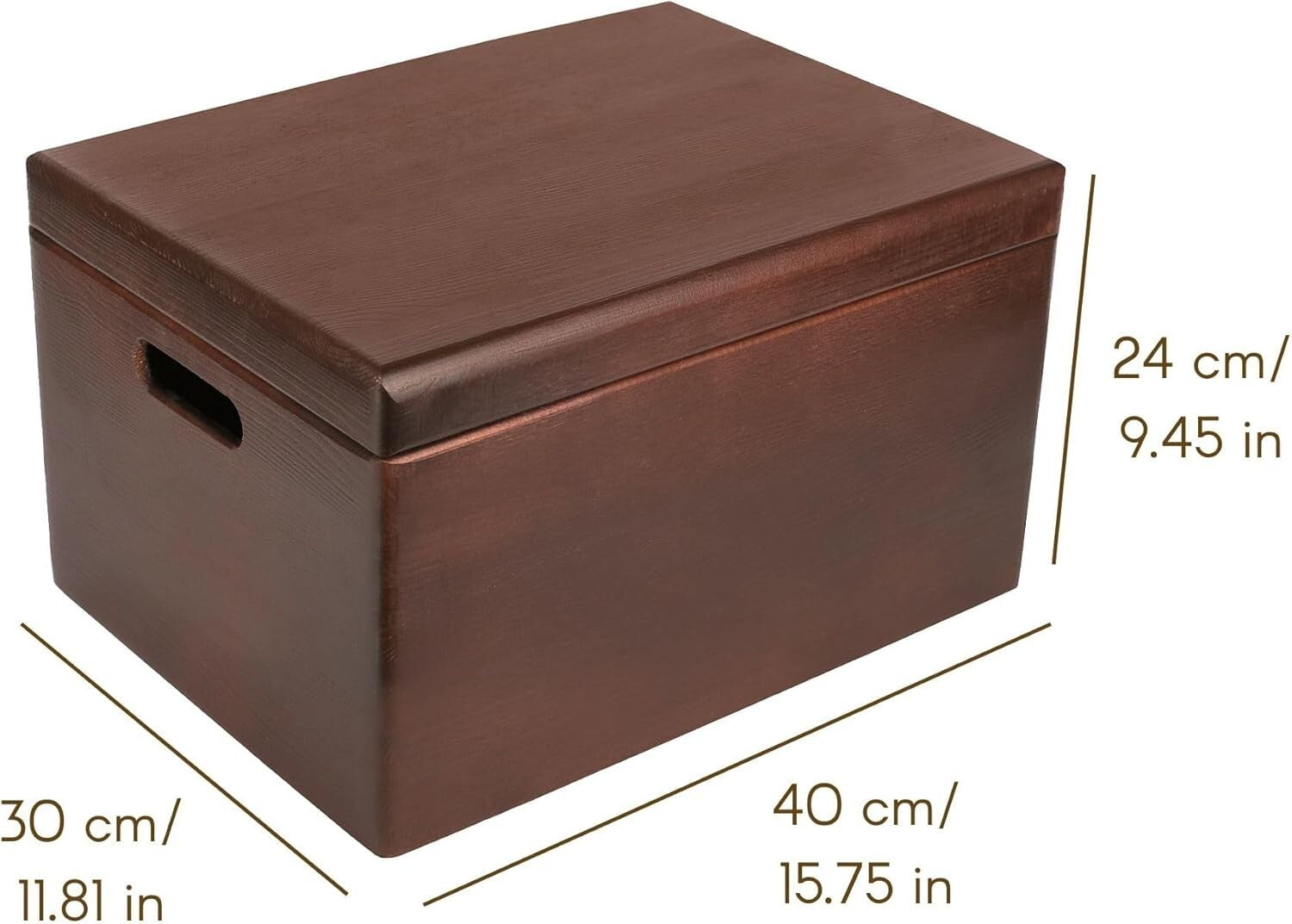 Versatile Large Pine Wood Keepsake Chest with Hinged Lid - Ideal Gift Storage