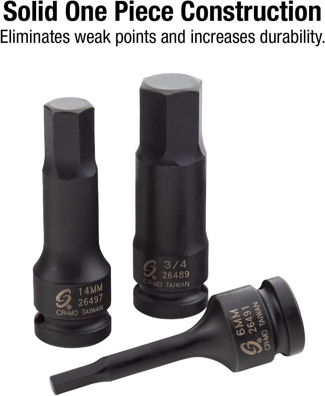 20-Piece 1/2" Drive Impact Hex Driver Set: SAE & Metric, Cr-Mo Steel Quality