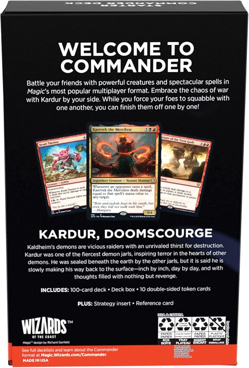 Magic: The Gathering Commander Deck - Chaos Incarnate | 100 Cards, Ready-to-Play
