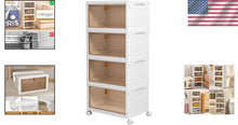 Load image into Gallery viewer, Install-Free 4-Tier Storage Organizer with Magnetic Doors - Perfect for Home