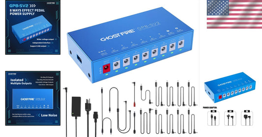 GHOST FIRE Compact Pedal Power Supply with 5V USB - Short Circuit Protection