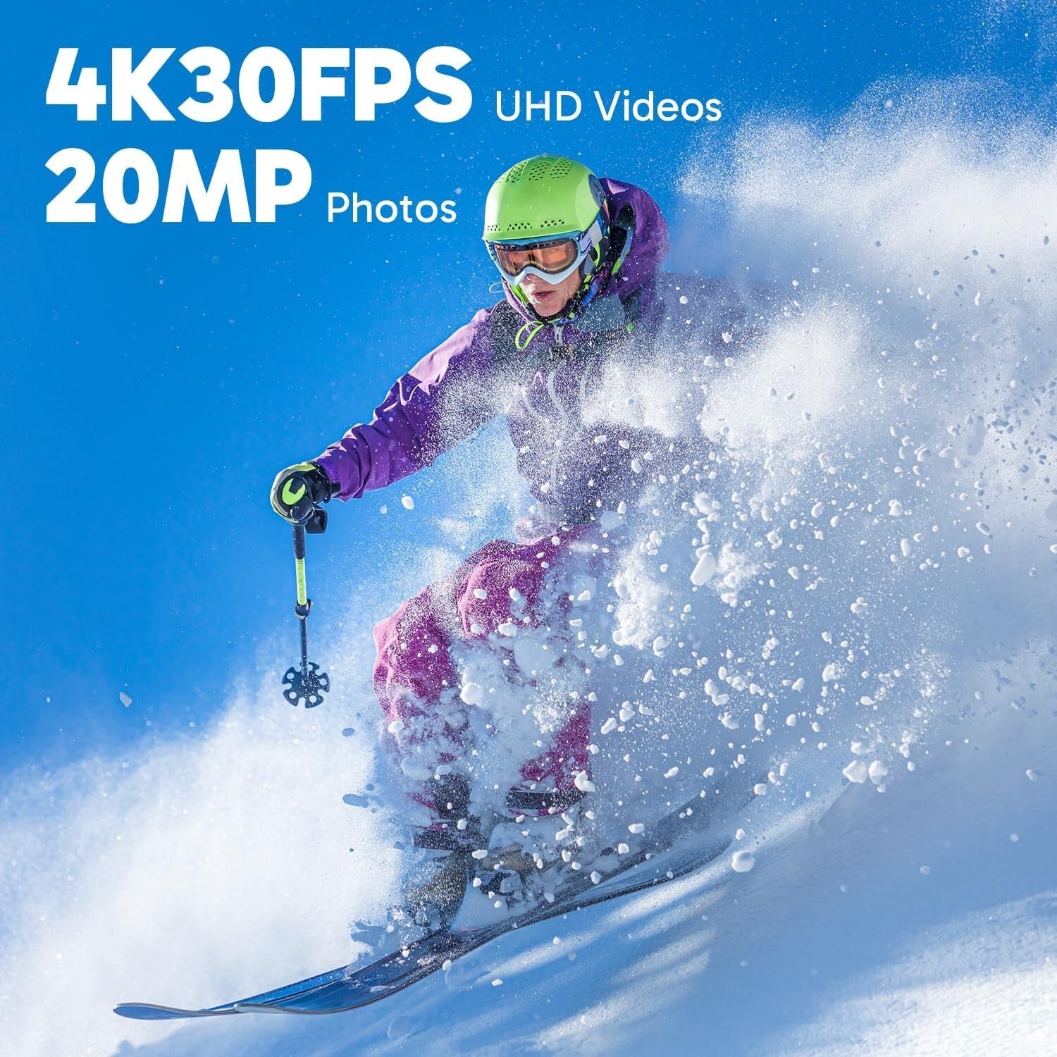 Adventurer's Dream: 4K Action Camera with 100FT Waterproof & Remote Control