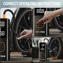 Load image into Gallery viewer, Rechargeable Tire Inflator with Digital Gauge - Ideal for Cars &amp; Sports Balls