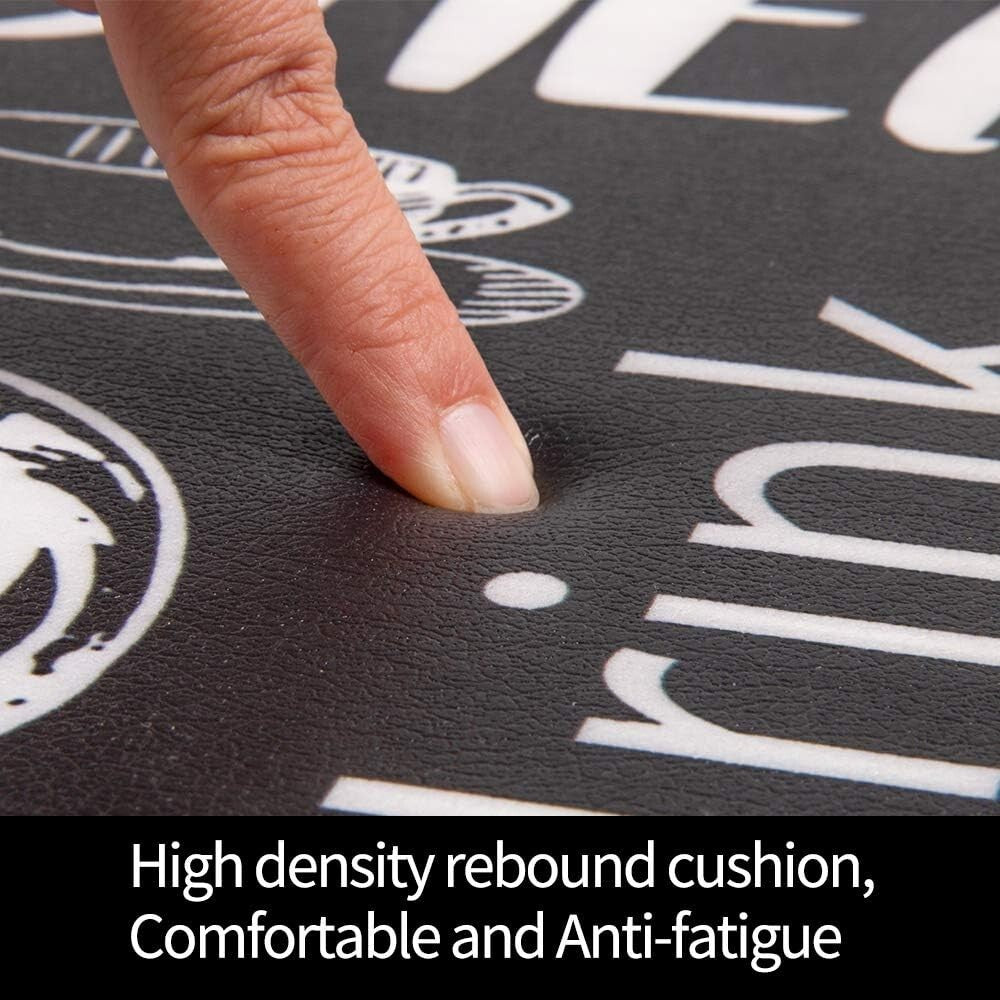 Cushioned Anti-Fatigue Kitchen Mat Set of 2 - Waterproof Non-Slip Comfort