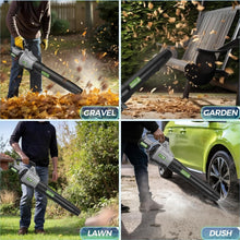 Load image into Gallery viewer, High-Power Cordless Leaf Blower with Adjustable Speed &amp; Battery Charger Included