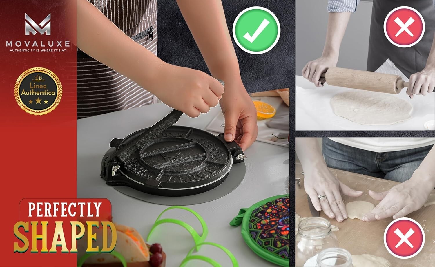 Elegant 8-Inch Tortilla Press Gift Set with Warmer, Holders & Cooking Essentials