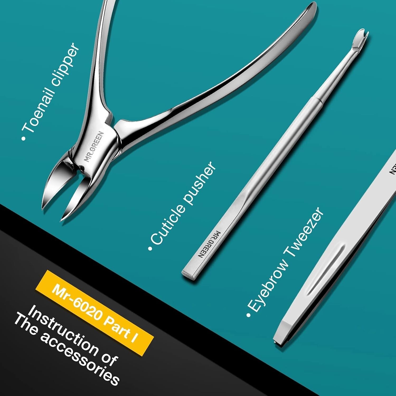 Compact Women's 7-in-1 Personal Care Manicure Kit with Stainless Steel Tools